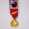 Médaille miniature d’officier de la médaille du travail 35 ans en or.