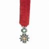 Légion d'honneur, médaille d’époque 3eme république en miniature avec diamants.