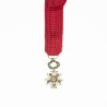 Médaille d'officier en miniature de l’ordre de la légion d’honneur, en or et émail.