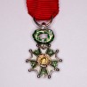 Rare miniature luxury medal of the Legion of Honor in white gold with a diamond.