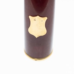 Ancien fume cigare avec bague et écu en or.