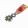 Miniature d’officier de la légion d'honneur avec diamants, centres en or en deux parties.