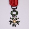 Médaille miniature de la légion d'honneur d’époque IIIeme république avec diamants.