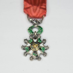 Médaille miniature de la légion d’honneur avec diamants, époque IIIeme république.