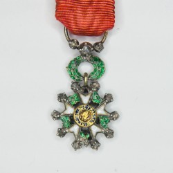 Médaille miniature de la légion d’honneur avec diamants, époque IIIeme république.