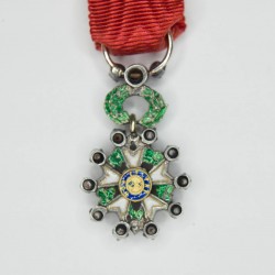 Miniature Medal of the Legion of Honour with diamonds, third republic era.