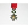 Miniature medal of the Order of the Legion of Honor luxury model 3rd republic in gold, silver, diamonds, and enamel.