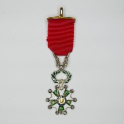 Médaille miniature de la légion d’honneur avec diamants, époque IIIeme république.