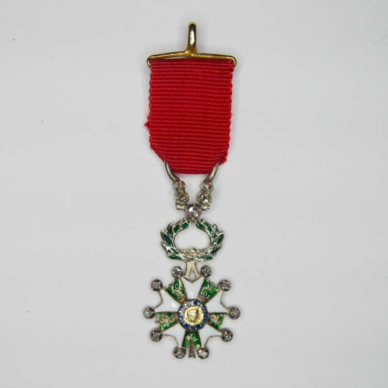 Miniature Medal of the Legion of Honour with diamonds, third republic era.