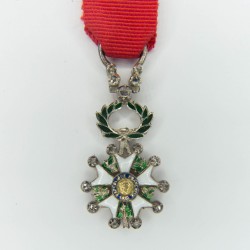 Miniature Medal of the Legion of Honour with diamonds, third republic era.