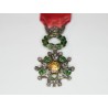 Miniature medal of the Order of the Legion of Honor luxury model 3rd republic in gold, silver, diamonds, and enamel.