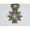 Beautiful medal of the Legion of Honor in reduction with diamond and emeralds.