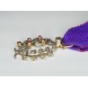 Miniature medal of academic palms with diamonds, rubies and ribbon.