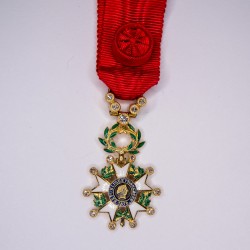 Miniature medal, Officer of the Legion of Honour in gold and diamonds, period 3rd republic.