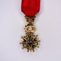 Miniature medal, Officer of the Legion of Honour in gold and diamonds, period 3rd republic.