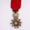 Médaille miniature de lé légion d’honneur d’époque IIIeme république avec diamants.