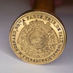 Brass Seal. Sarthe Peace Court
