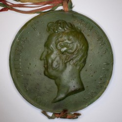 Ancient seal in wax profile louis philippe king of the French 1830.