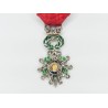 Médaille miniature de la légion d'honneur ornée de diamants, or, argent.  Dans sa boite de la maison G. LEMAITRE