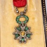 Rare medal of officer of the Legion of Honor in miniature with diamonds.