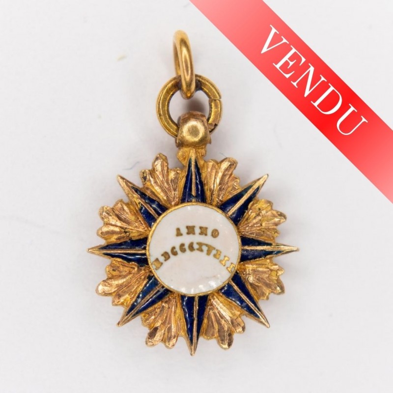 Vatican Médaille miniature de l'Ordre de Pie IX, en or.