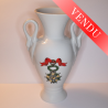 Beau vase en porcelaine de Limoges aux couleurs de la légion d’honneur.