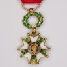 Médaille miniature d'officier de la légion d'honneur en or.