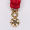 Rare médaille miniature de commandeur de l’ordre de la légion d’honneur, en or, avec un diamant.