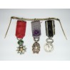 Miniature chain including a Legion of Honour medal, academic palms and mutuality medal.