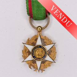 Miniature medal of agricultural merit in gold.