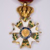 Belle médaille en demi-taille, d'officier de la légion d’honneur en or, 1er Empire, 4eme type, modifié sous la restauration.