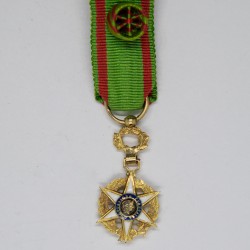 Belle médaille d'officier du mérite agricole. En or et émail.