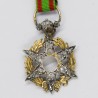 Médaille miniature du mérite agricole en or, argent avec diamants.