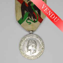 Médaille de la campagne du Mexique, signé Barre