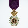 BELGIQUE  Médaille d’officier de l’ordre de Léopold en Or.