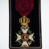 Médaille d’officier de l’ordre de Léopold, à titre militaire. Médaille du 1er type, en or.