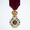 Médaille d’officier de l’ordre de Léopold, à titre militaire. Médaille du 1er type, en or.