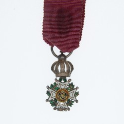 Belgique. Médaille miniature de l’ordre de Léopold.