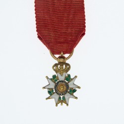 Médaille miniature de l’ordre de la légion d’honneur d’époque second empire en or.