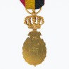 Belgique. Belle médaille du travail de 1ere classe belge, en or et émail, en miniature.