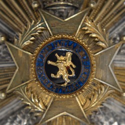 Belgique. Belle plaque de grand officier de l’ordre de Léopold II.