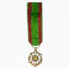 Belle médaille miniature en or de l’ordre du mérite agricole.