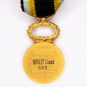 Médaille miniature d'officier de l'ordre des sociétés de secours mutuels en or.