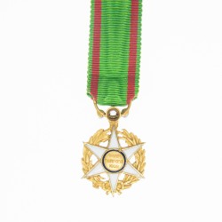 Médaille miniature en or du mérite agricole, avec trois diamants.