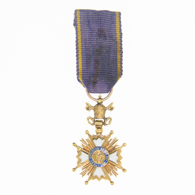 Rare et belle médaille en or de l'ordre des Avocats de Saint Pierre du Vatican, en miniature.