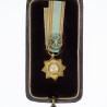 Comores. Belle médaille miniature, d’officier de l’ordre Royal de l’étoile d’Anjouan, en or